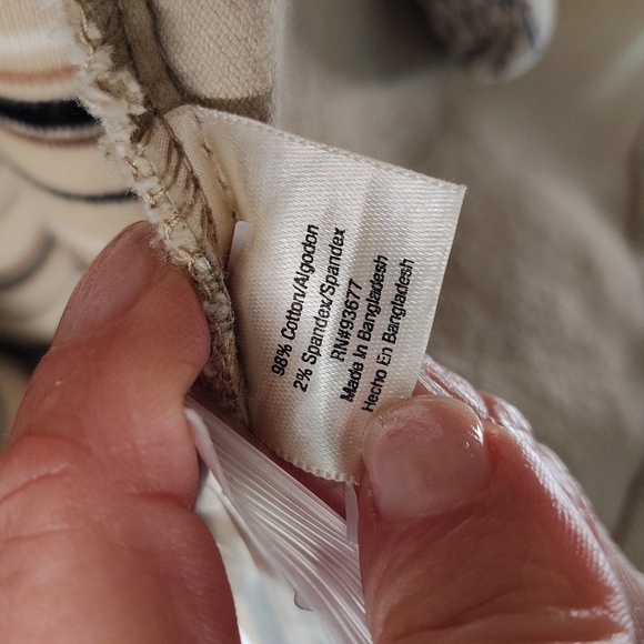 St. Johns Bay Blazer Courduroy Top Set Size Medium Brown Stripe Top V Neck - Picture 6 of 12